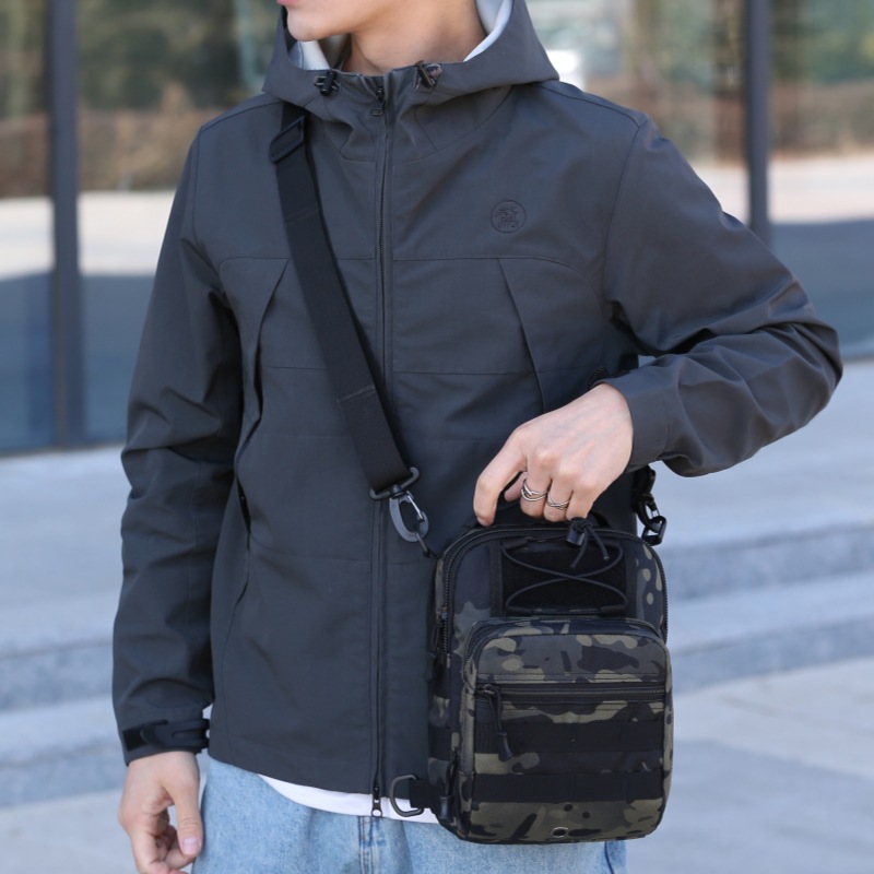 Lure bag: Multi-functional tactical crossbody bag, men's outdoor lure bag, sports cycling chest bag, men's daily commuting single-shoulder bag Specification image