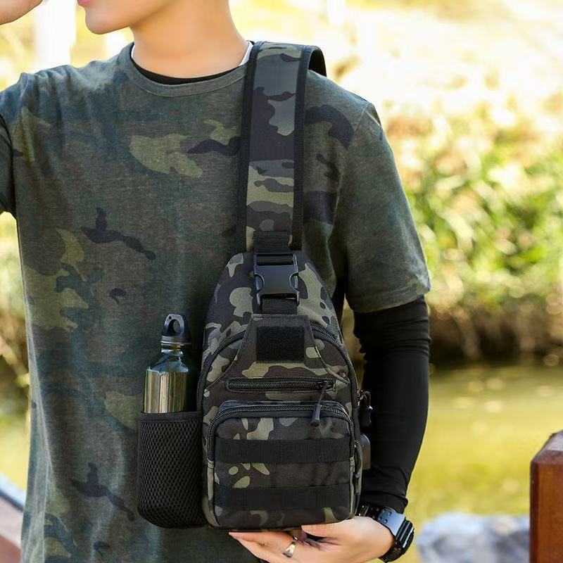 Lure bag: Outdoor crossbody bag, multi-functional sports chest bag, men's cycling and mountaineering shoulder bag, lure fishing bag Specification image
