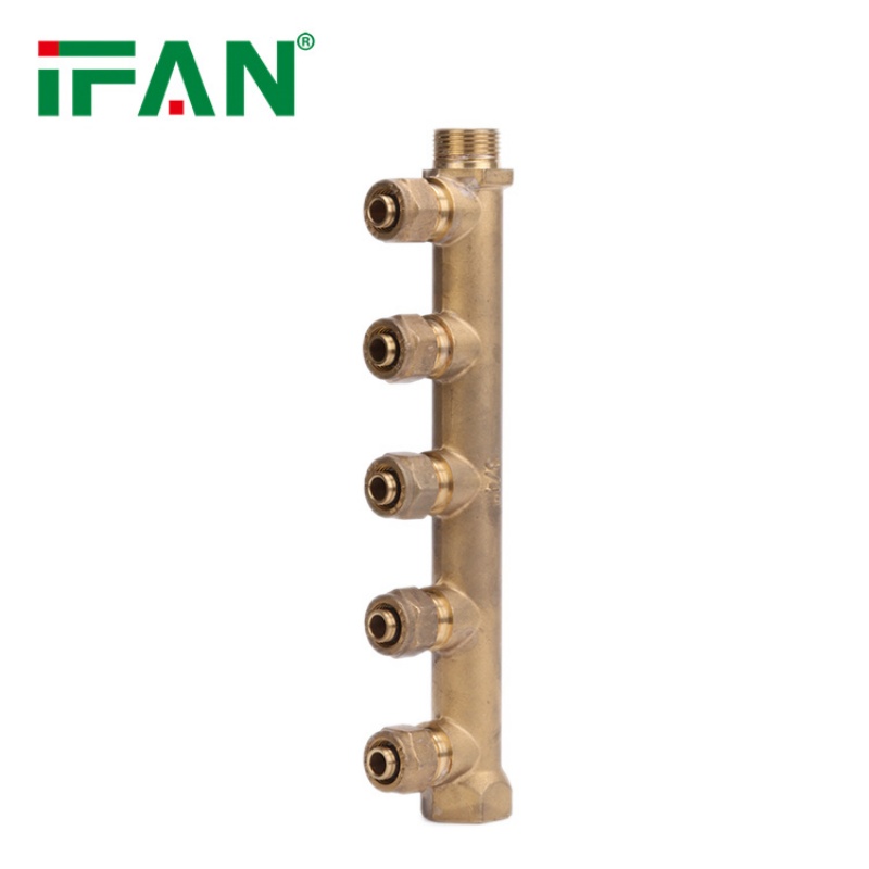 IFAN Forged Brass Stainless Steel PEX Water Manifold details Picture