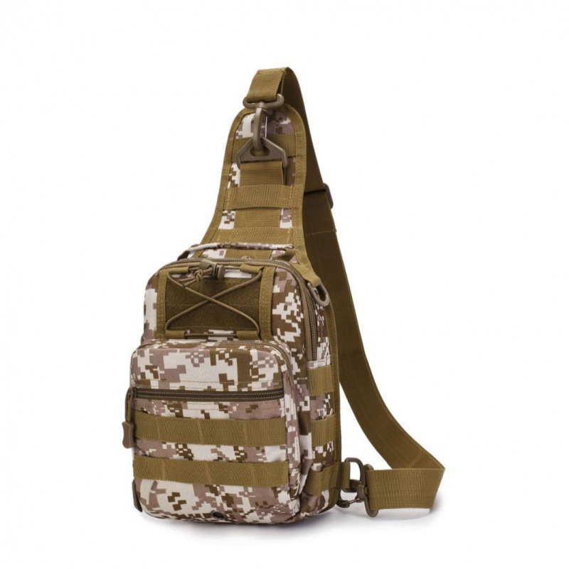 Lure bag: Multi-functional tactical crossbody bag, men's outdoor lure bag, sports cycling chest bag, men's daily commuting single-shoulder bag details Picture