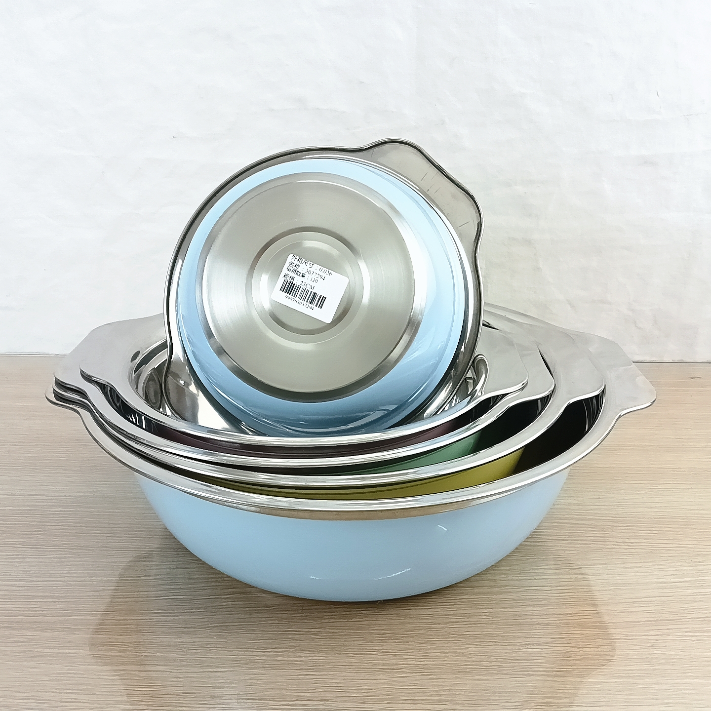 DF99876 غسل الأطباق في حوض ملونة من الفولاذ غير القابل للصدأ، وحوض حساء في وعاء مطابخ مزود بسمك مرتفع، مستوى DF Tradinghouse Item Picture