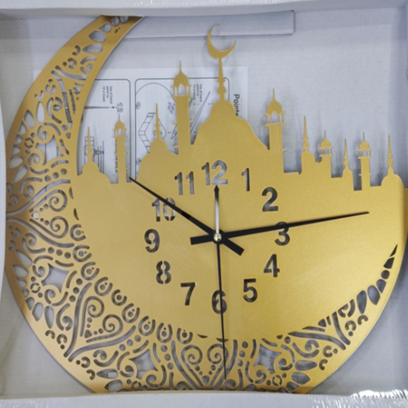 Ironwork light luxury gold and silver wall clock Item Picture