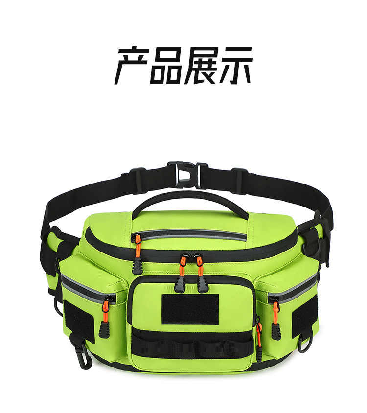 Lure bag: Sports waist bag, multi-functional cycling, motorcycle, running chest bag, waterproof crossbody bag, mountaineering, large-capacity crossbody backpack detail image 14