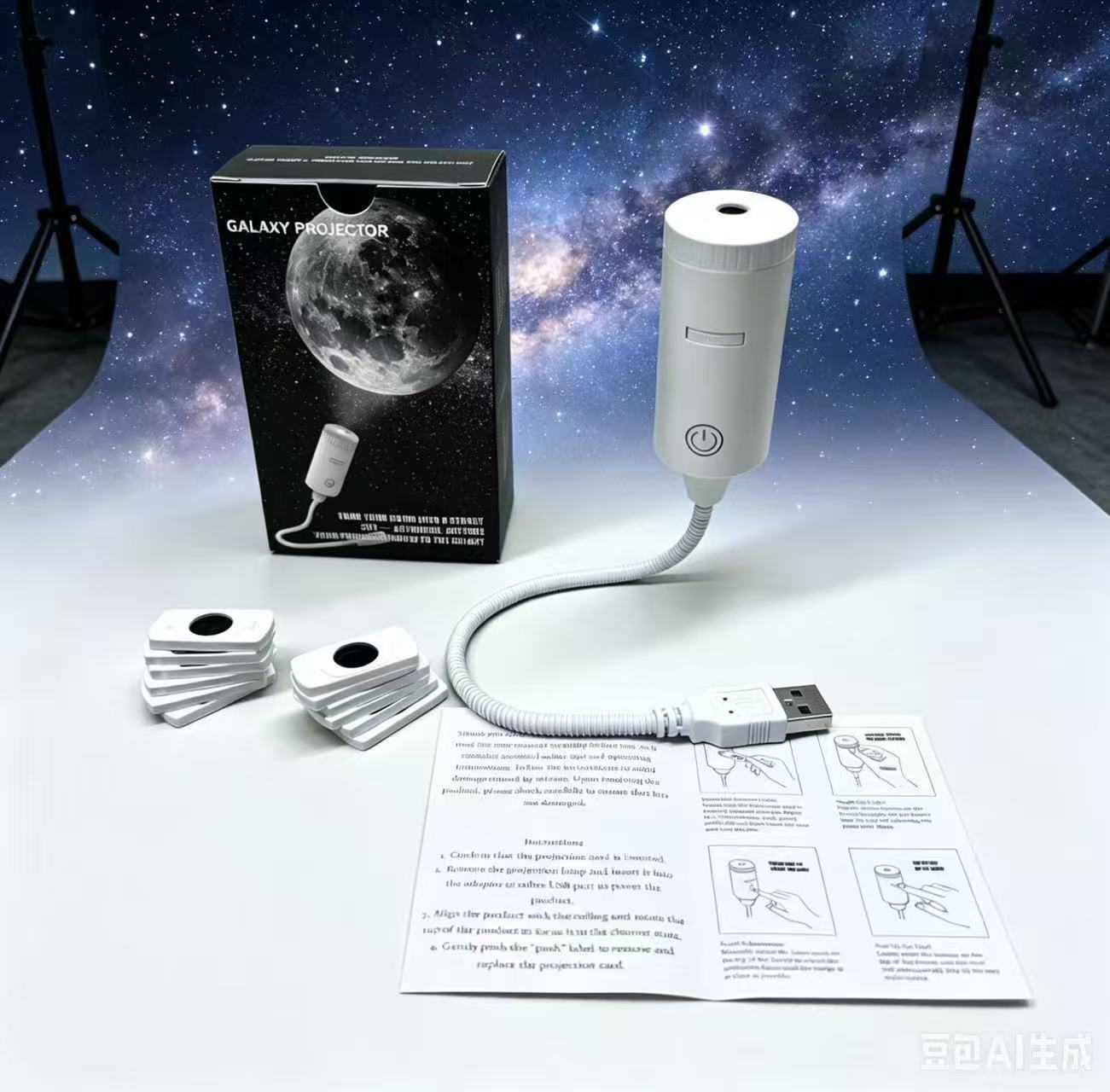 New car "Full Sky Stars" usb starry sky projection light, ambient light, bedroom night light, Christmas projection light detail image 3