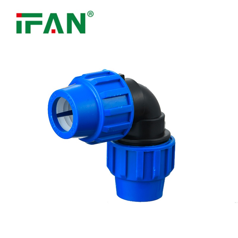 Large supply of IFAN PP quick-connect elbow fittings