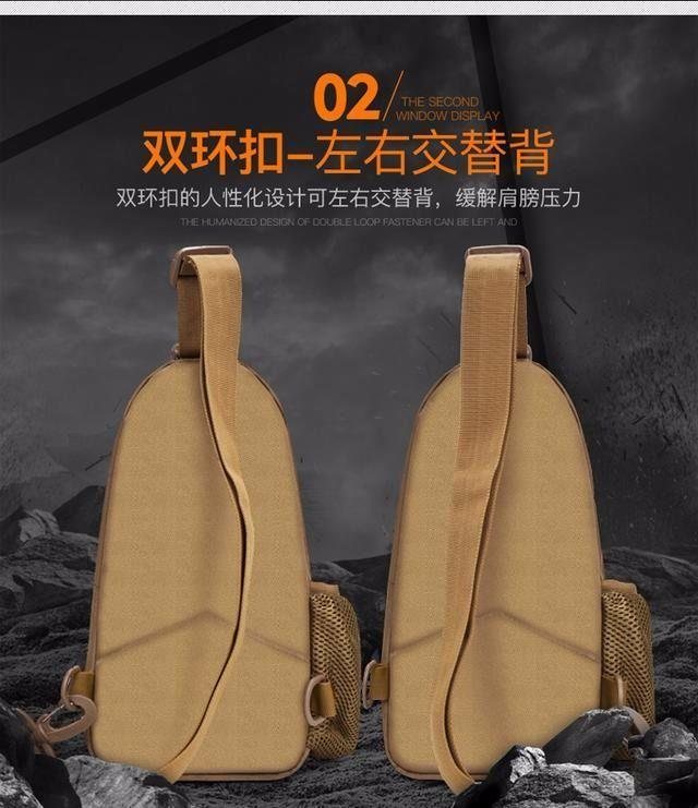 Lure bag: Sports chest bag with water bottle cover backpack, tactical shoulder bag, crossbody bag, breathable and durable bag detail image 4