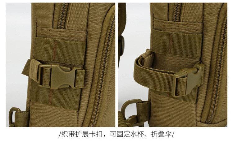 Lure Men's multi-functional tactical chest bag, outdoor sports bag with water bottle case, waterproof nylon single-shoulder crossbody bag detail image 8