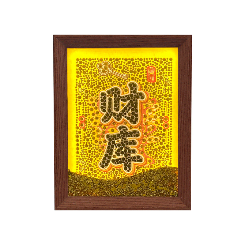 "Treasury" 8-inch flowing sand diamond light painting ambient desktop decoration art and cultural creative gift Application Scenario
