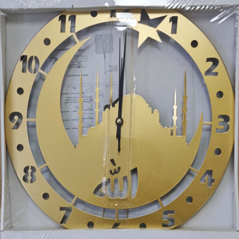 Ironwork light luxury gold and silver wall clock details Picture