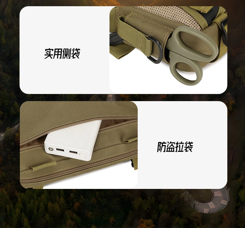 Lure bag: Multi-functional lure fishing bag, outdoor sports shoulder bag, large-capacity waterproof nylon bag, men's crossbody bag, lightweight and durable detail image 8