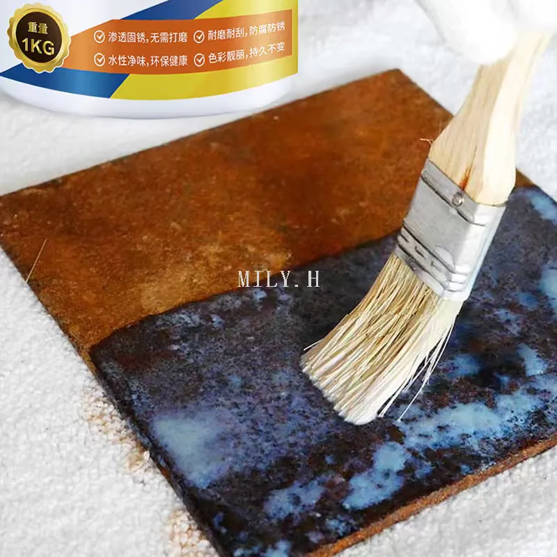 Environmentally friendly water-based rust conversion agent anti-rust paint, metal color steel tile renovation, color-changing and rust-fixing paint detail image 4