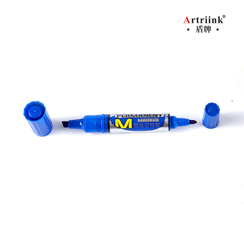The shield can be filled with ink, oil-based double-headed marker pen, 8/12 color express shipping mark pen, DIY marking special marker pen Item Picture