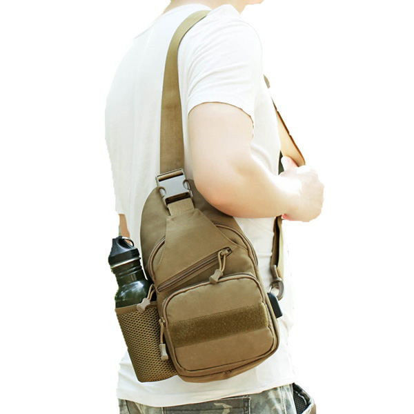 Lure bag: Sports chest bag with water bottle cover backpack, tactical shoulder bag, crossbody bag, breathable and durable bag Application Scenario