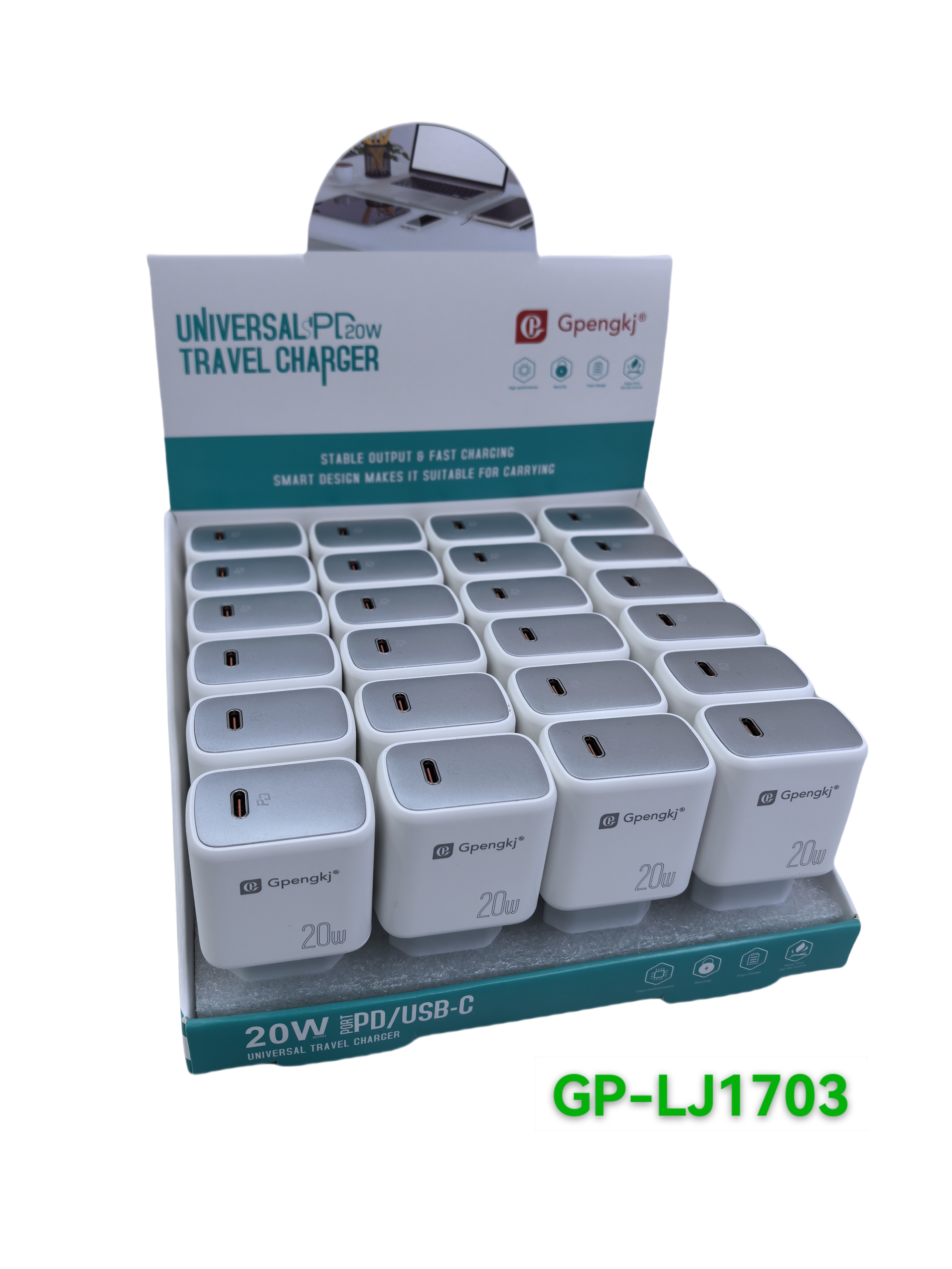 白色20W PD USB-C通用旅行快充充电器快充适用苹果iphone14充电器头17pro数据线15/16/13/12