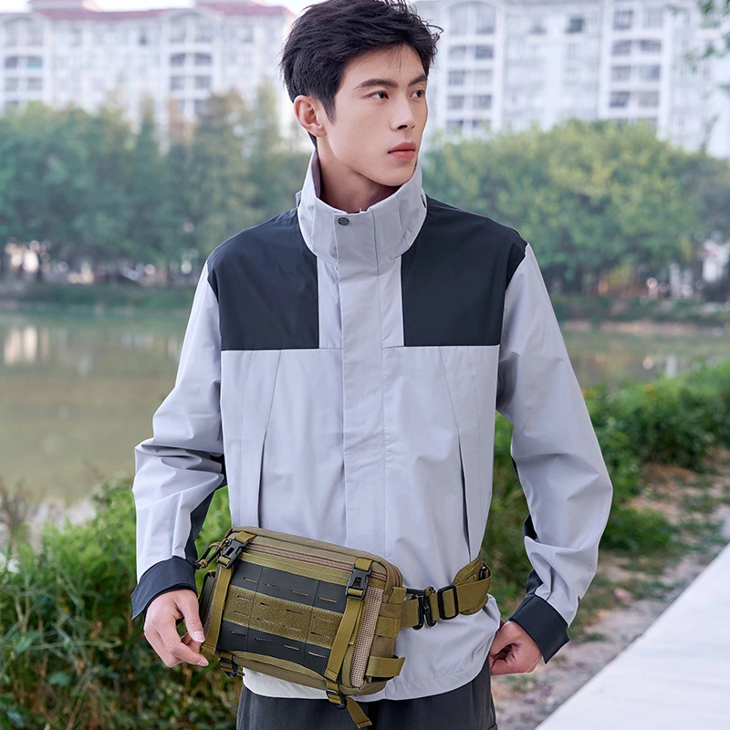Lure bag: Multi-functional lure fishing bag, outdoor sports shoulder bag, large-capacity waterproof nylon bag, men's crossbody bag, lightweight and durable detail image 3