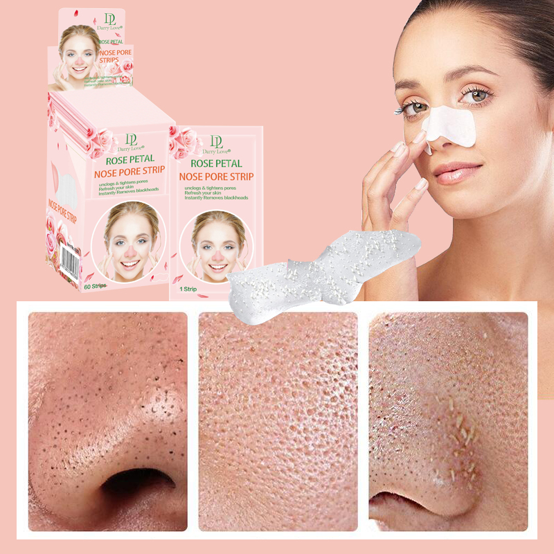DARRY LOVE Rose Moisturizing, Firming, Pore-Shrinking, Cleansing and Blackhead Removal Nasal Patch Factory Customization Application Scenario