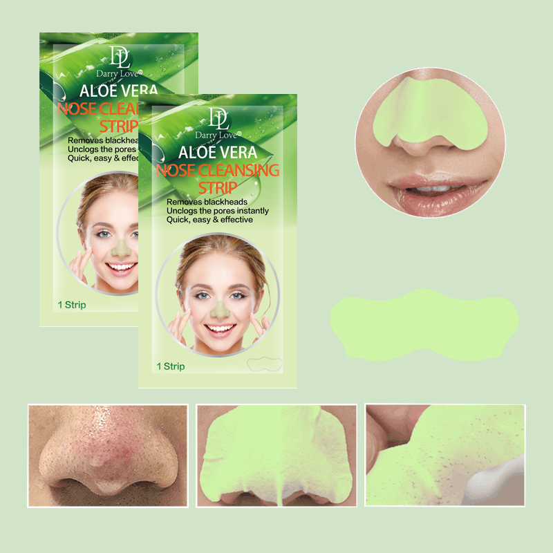 DARRY LOVE Aloe Vera Nasal Mask Deep Cleansing Blackhead Peel-off T-zone Care Nasal Patch Application Scenario