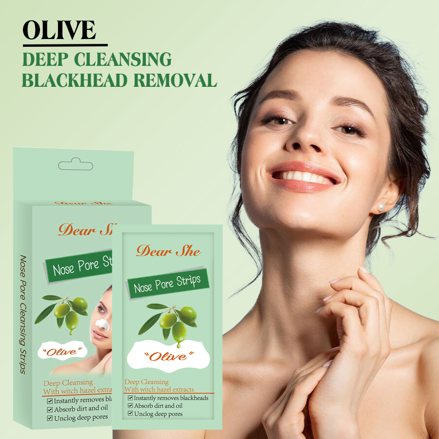 Dear she Olive Nose Patch Deep Cleansing Blackhead Removal Nose Patch Peel-off Blackhead Removal Patch