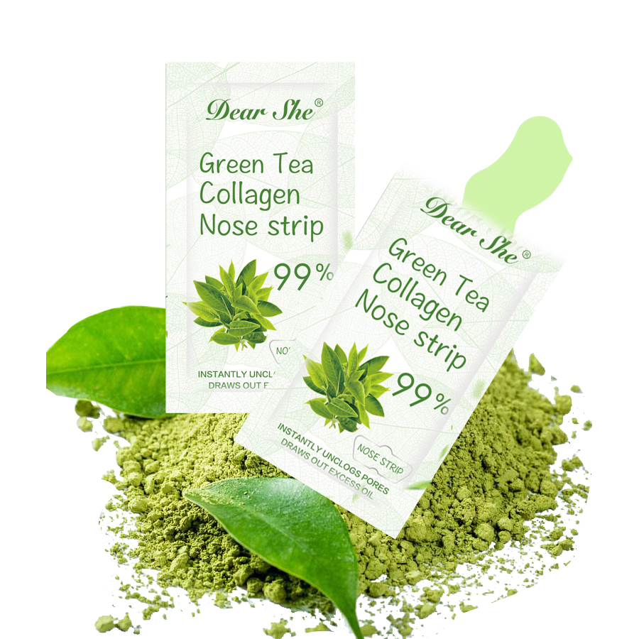 Dear She Green Tea Cleansing Nasal Mask Blackhead Removal Nasal Strip Deeply cleanses blackheads in the T-zone Specification image