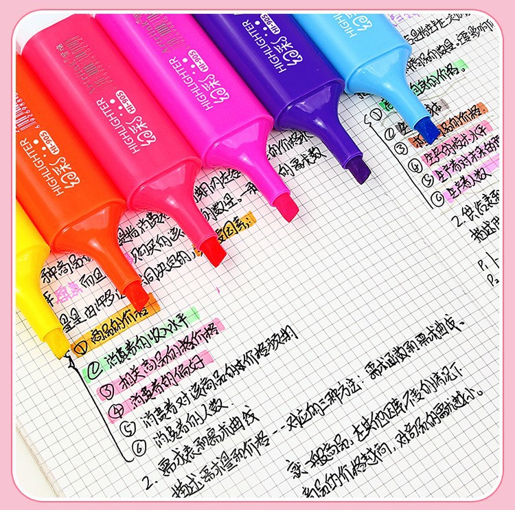 Escudo iridiscente highlighter de gran capacidad de cabeza única marcador de énfasis estudiante dibujo graffiti pen color pen al por mayor pic 15
