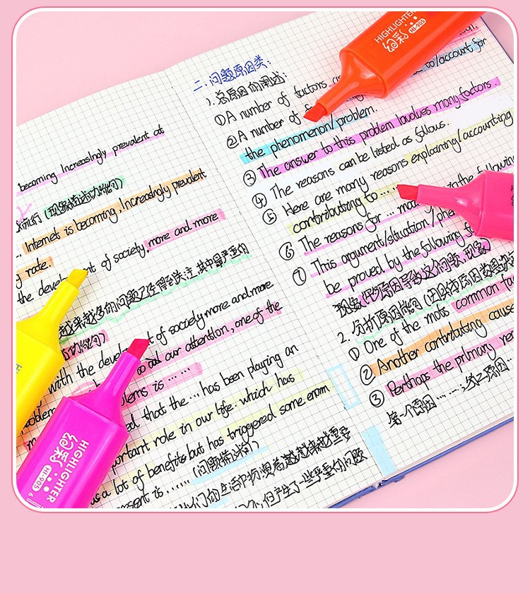Escudo iridiscente highlighter de gran capacidad de cabeza única marcador de énfasis estudiante dibujo graffiti pen color pen al por mayor pic 16