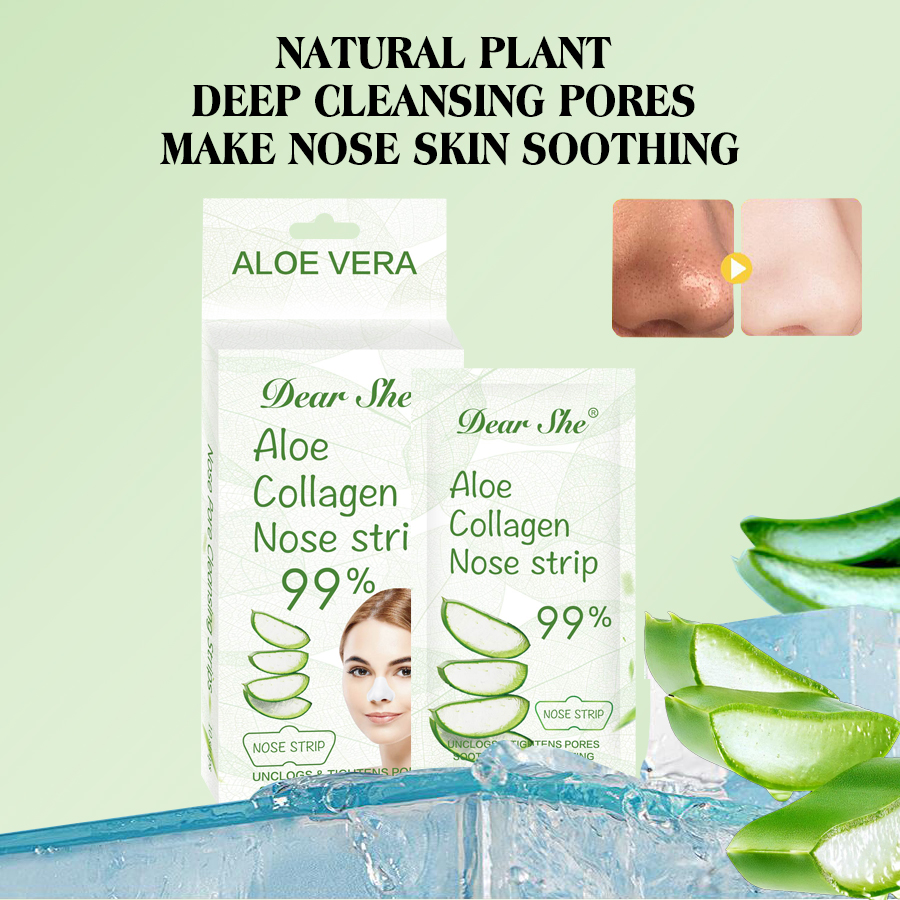 DEAR SHE Aloe Vera Nose Mask Deeply cleanses pores and removes blackheads. Peel-off T-zone care mask Specification image
