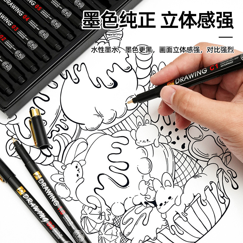 قلم الرسم بالذهب الأسود، رسم الرسم اليدوي بالرسم الرسم الرسوم المتحركة Application Scenario