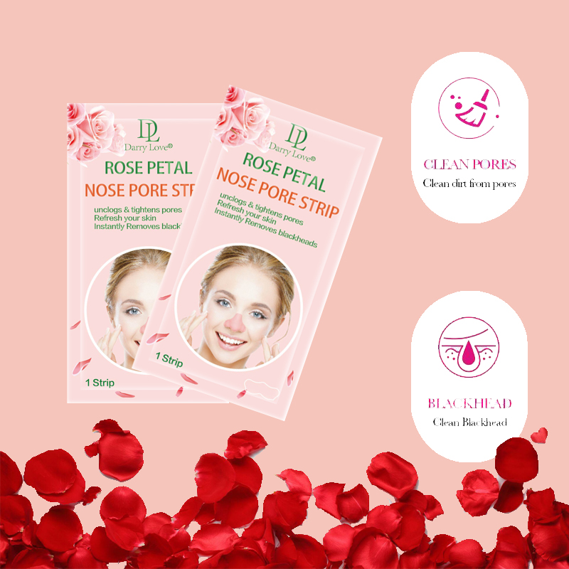 DARRY LOVE Rose Moisturizing, Firming, Pore-Shrinking, Cleansing and Blackhead Removal Nasal Patch Factory Customization Specification image