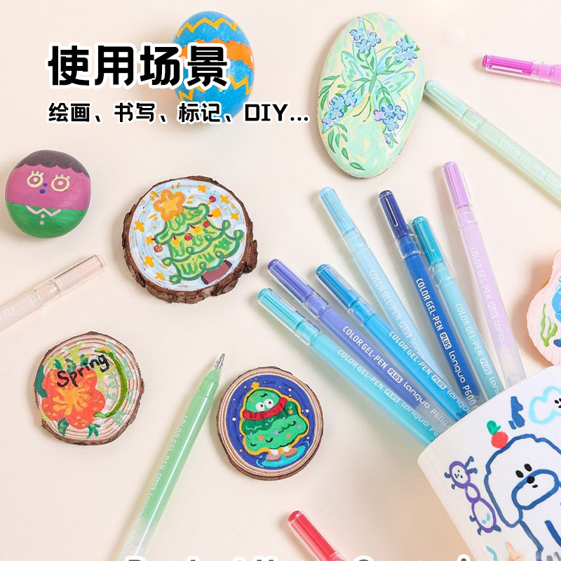 Blue Fruit 3D Acrylic graffiti Drawing Pen, 72-color large capacity gift box, stackable color planner pen, high appearance level marker pen details Picture