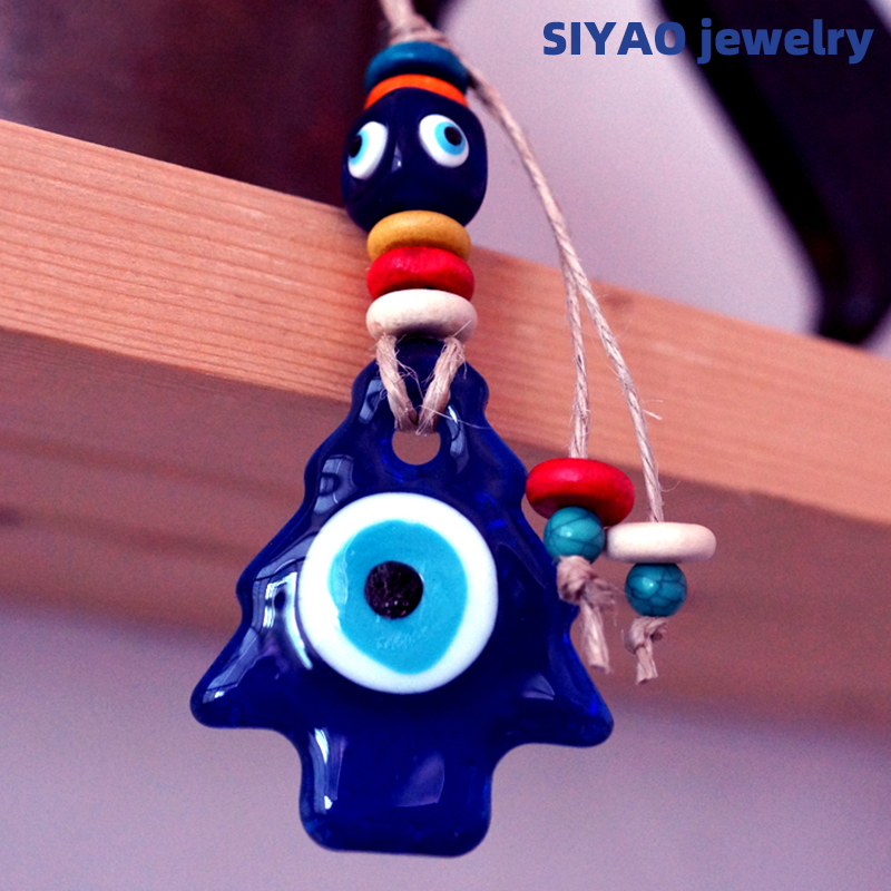 EVILEYES blue eye glass pendants and hemp rope pendants from Turkey are in stock and can be customized. SIYAO from Yiwu is in stock and can be ordered Specification image