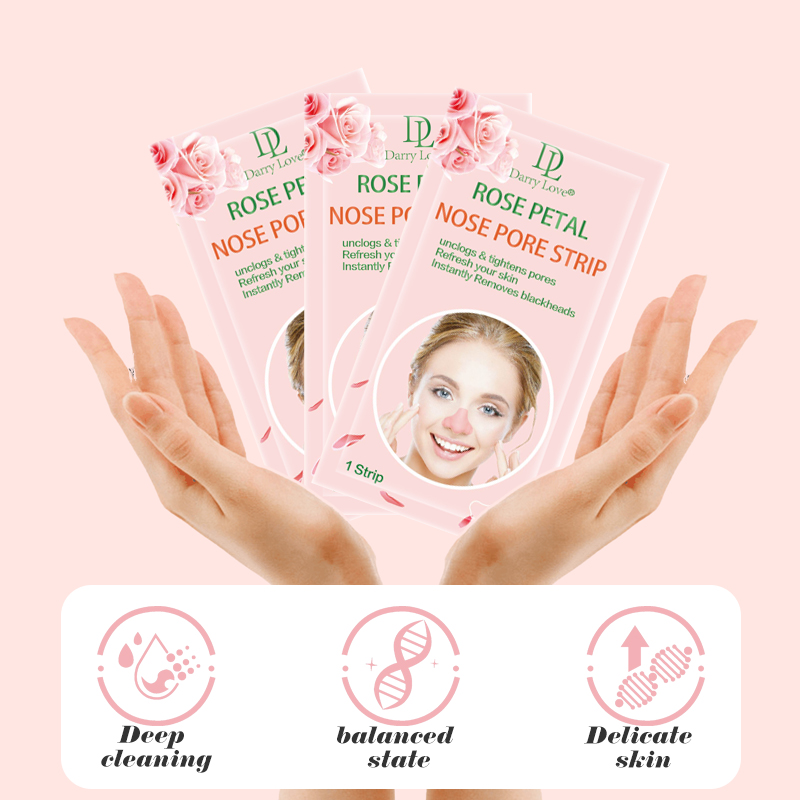 DARRY LOVE Rose Moisturizing, Firming, Pore-Shrinking, Cleansing and Blackhead Removal Nasal Patch Factory Customization details Picture