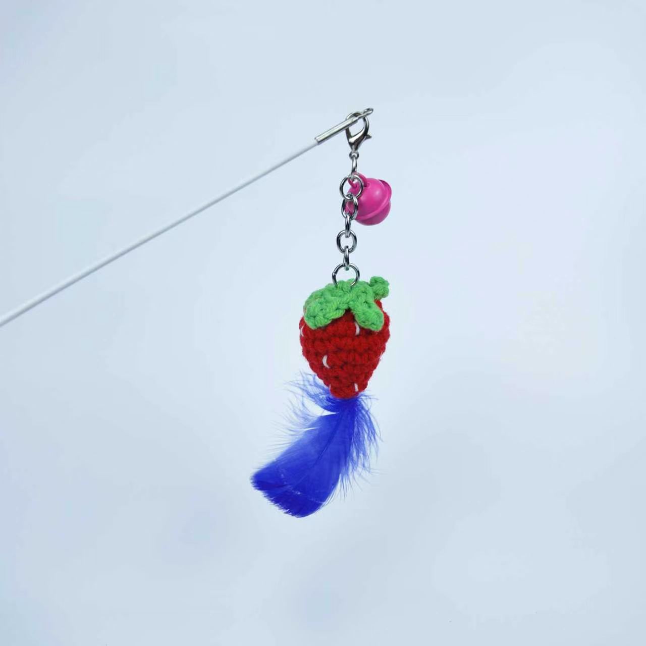 Cross-border best-selling cat toys, bell sound toys, feather knitted cat toys, cat toys, pet handicrafts Specification image