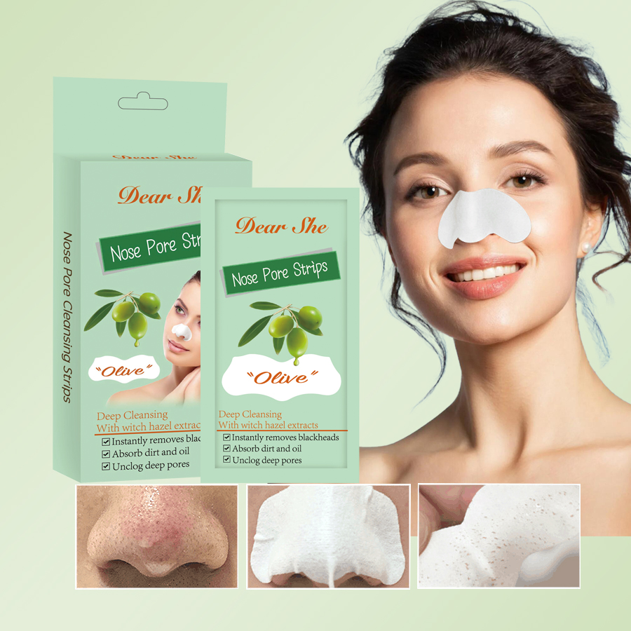 Dear she Olive Nose Patch Deep Cleansing Blackhead Removal Nose Patch Peel-off Blackhead Removal Patch details Picture