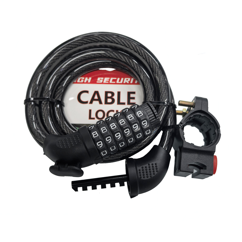 BG-6228 bicycle six-digit combination lock Mountain bike cable lock Cycling wire lock Belt Lock Frame Steel rim lock Item Picture