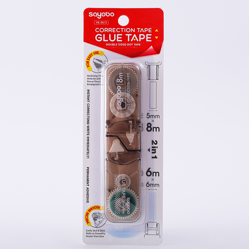 YB-8612 YYUBO + الحزام المعدَّل 2 إلى النسخة الإنكليزية لكريction Tape and Glue Tape Specification image