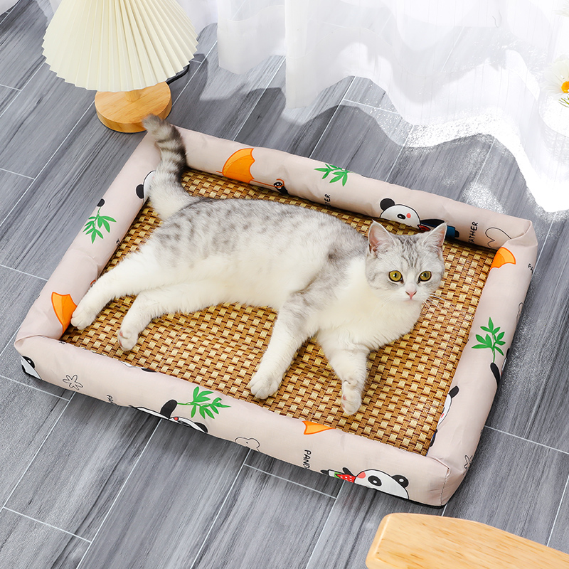 凉席狗窝猫窝狗狗窝宠物用品泰迪小型犬狗床垫子四季通用降温猫咪 Specification image
