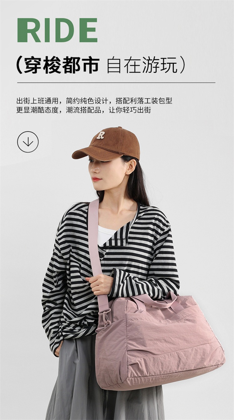 Casual sports dry and wet separated fitness bags for men and women, when going out for a trip, carry shoe compartments, carry yoga luggage and travel bags detail image 14
