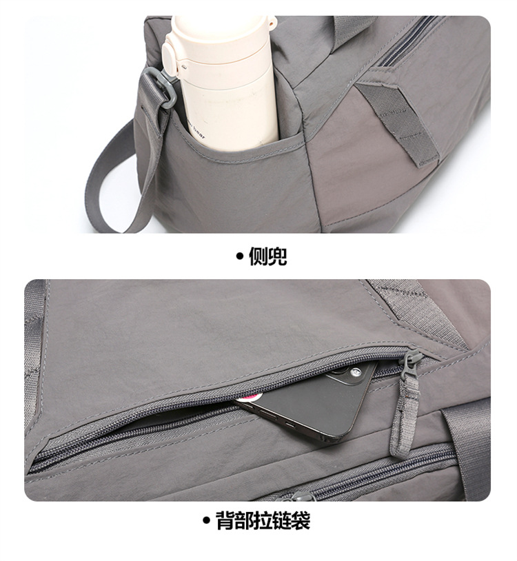 Short-distance travel bag, fitness bag, fashionable sports bag, dry and wet separation, large-capacity pressure-reducing hand-held travel bag with shoe compartment detail image 7