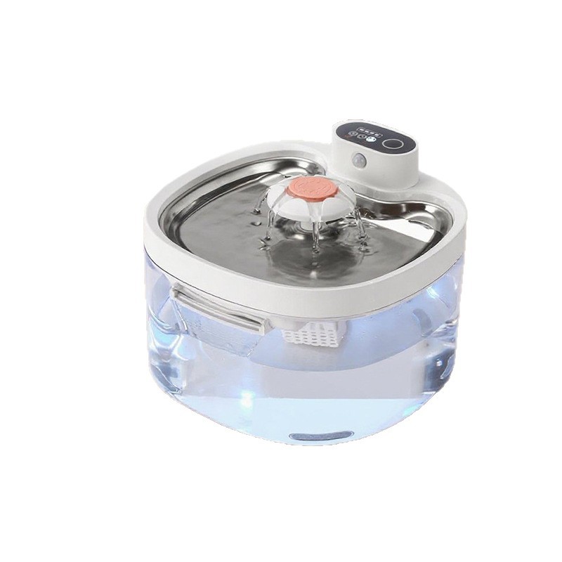 The new smart pet water dispenser features a circulating filtration system for cats, wireless automatic sensing, and a fountain Item Picture