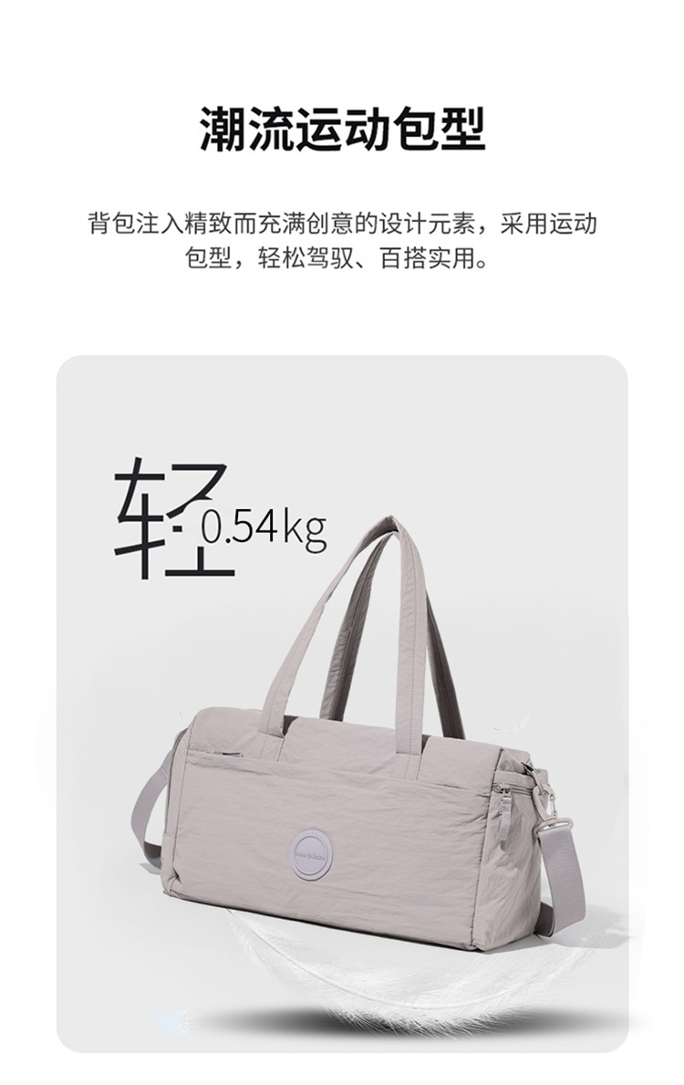 The new crossbody bag is simple, versatile, lightweight and has a large capacity. It is made of nylon fabric, a single-shoulder mummy bag, a commuting travel crossbody bag, a fitness bag, a yoga bag and a storage bag detail image 2