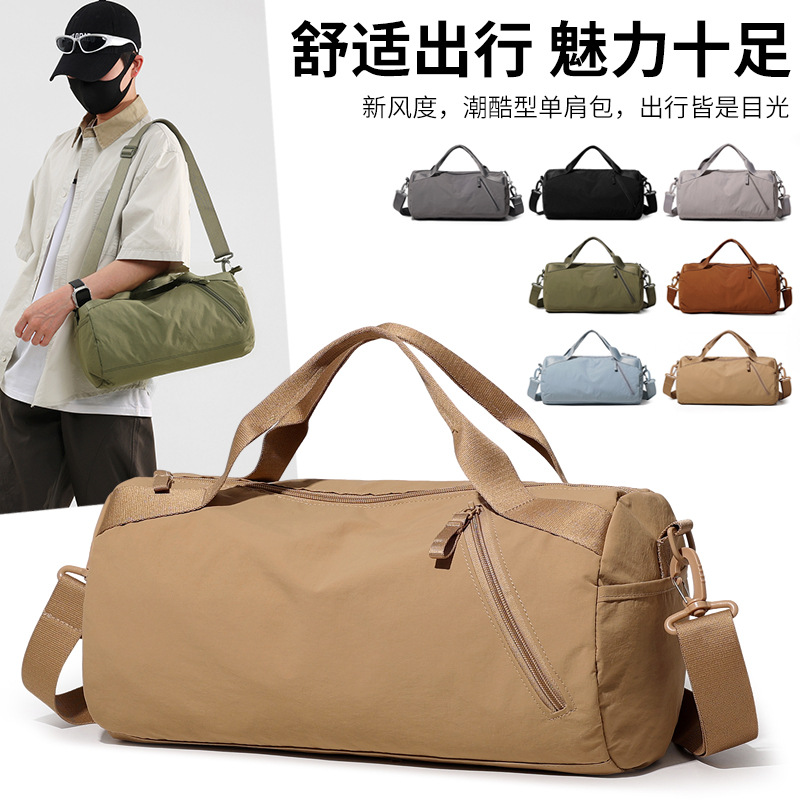 Single-shoulder bag for women, simple solid-color pillow bag, small travel handbag, commuting phone for work, crossbody bag, fitness bag, yoga bag, storage bag detail image 3