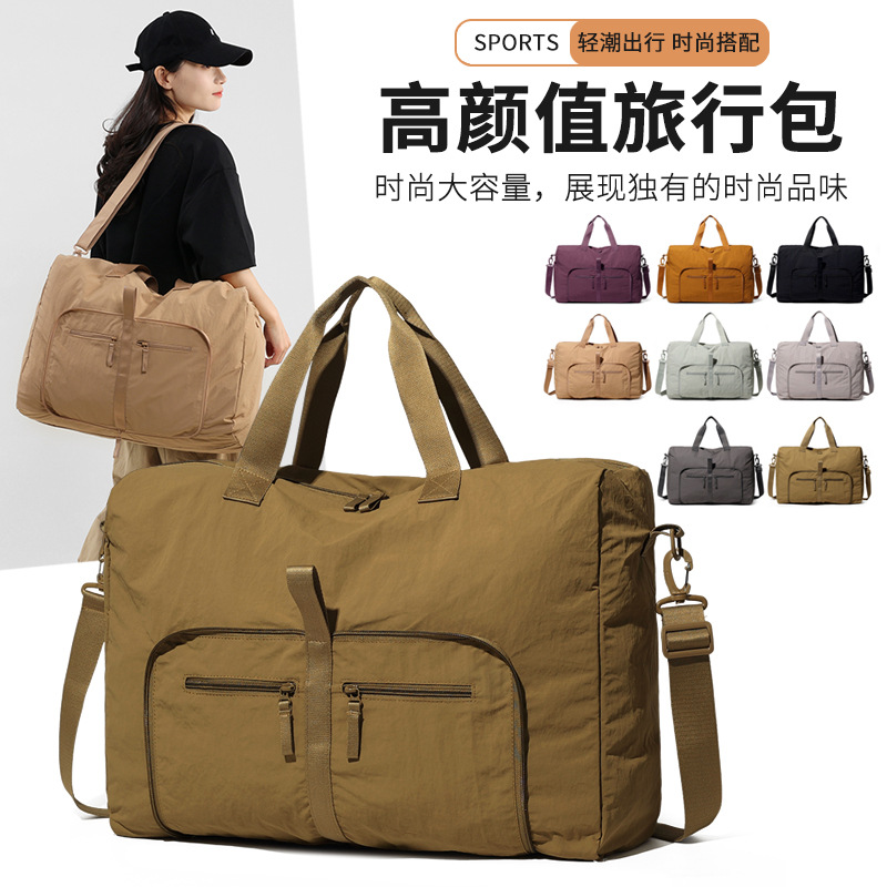 Sports and fitness bag, short-distance travel luggage bag for women, large-capacity lightweight fitness bag, yoga bag, storage bag Item Picture