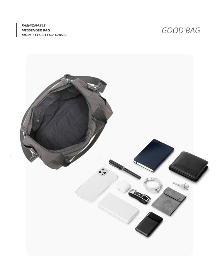 Short-distance travel bag, fitness bag, fashionable sports bag, dry and wet separation, large-capacity pressure-reducing hand-held travel bag with shoe compartment detail image 3