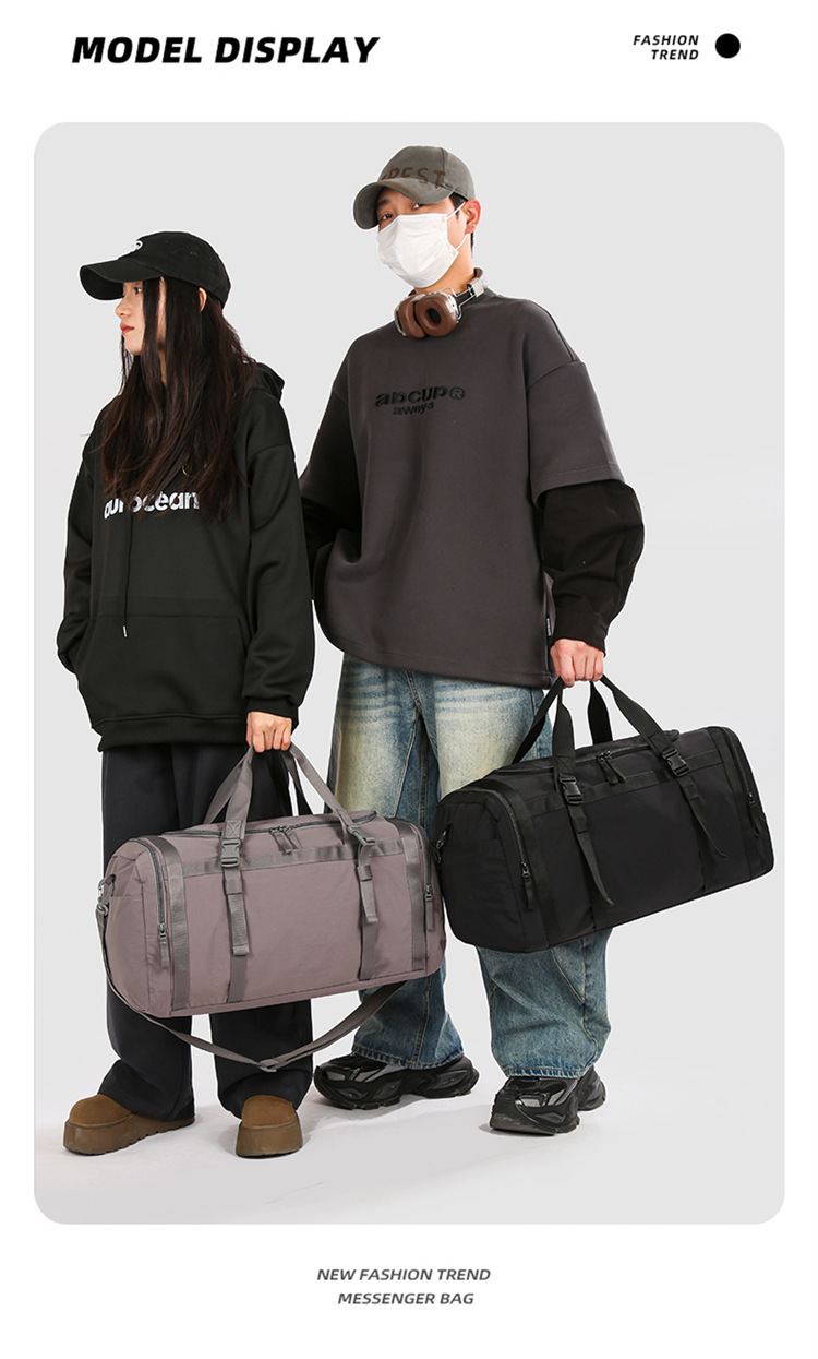Travel bags, suitcases, cloth cases, travel storage bags, fitness bags, men's and women's outdoor leisure sports luggage storage bags, large-capacity training yoga short-distance travel bags detail image 3