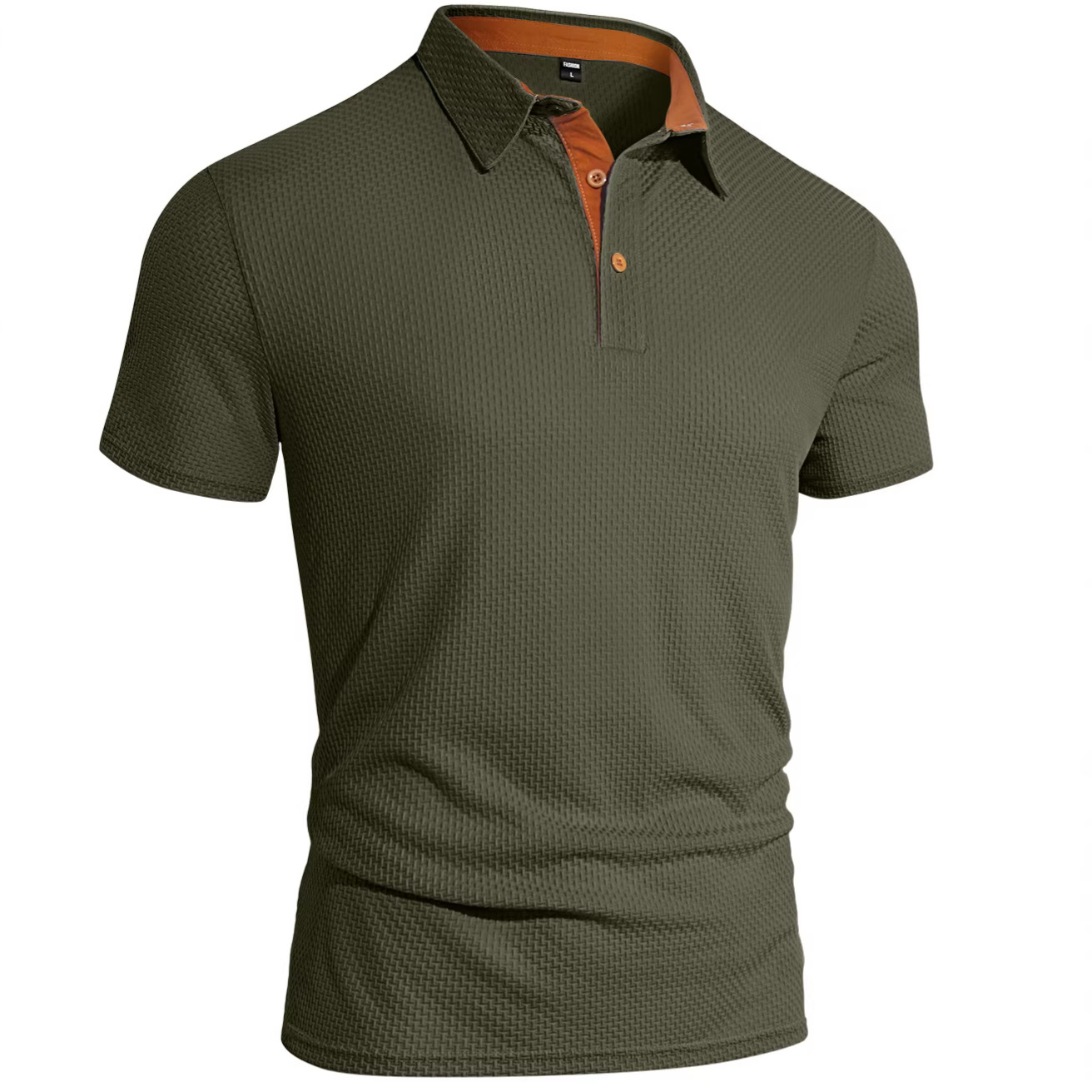 Cross-border Amazon summer ice-cool men's short-sleeved lapel color-block button European and American stretch casual Polo shirt for men Application Scenario