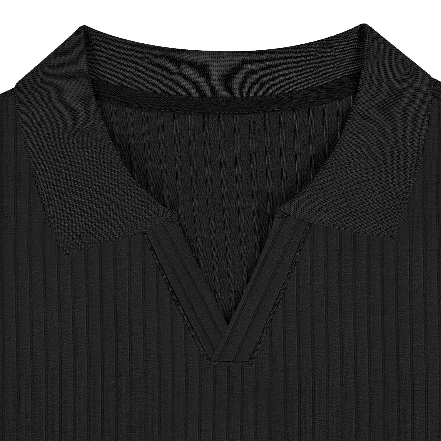 Cross-border Europe, America, AliExpress, Amazon Summer new casual POLO shirt, lapel V-neck short-sleeved T-shirt for men Item Picture