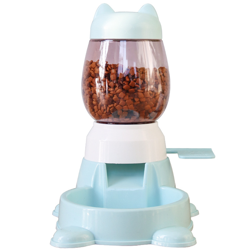 Pet automatic feeder, press-type quantitative educational pet bowl, anti-slip and anti-knock dog bowl, pet educational food set Item Picture