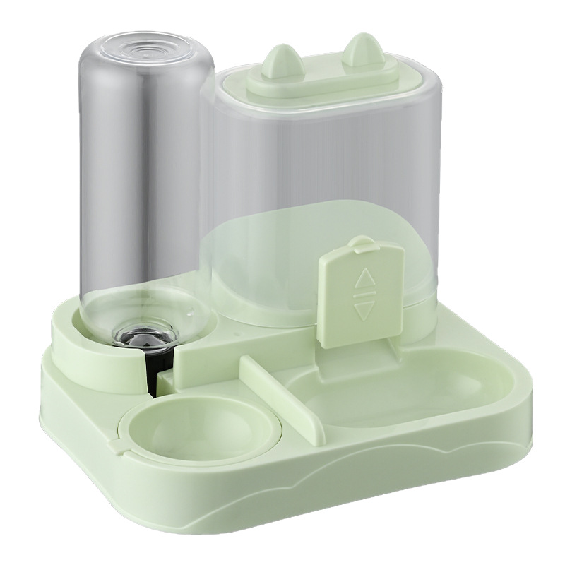Automatic water replenishment, cat food basin, automatic feeding basin and water bowl integrated neck protection, pet drinking water and cat feeding wonder, fully automatic details Picture