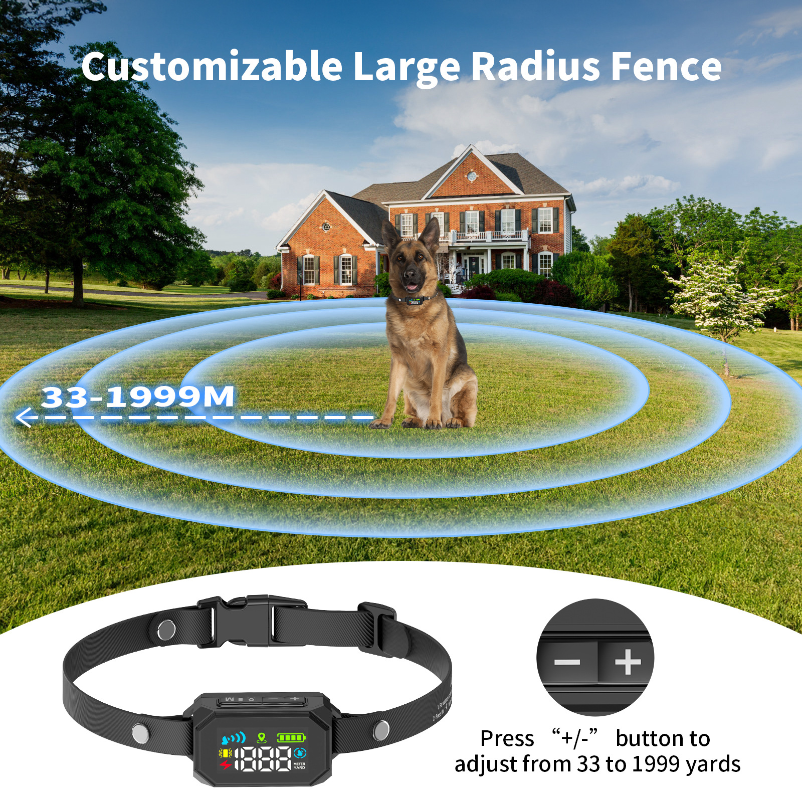 Transfronterizo nueva mascota GPS inalámbrico electronic valla perro entrenamiento perro antiladrar collar de choque modelo privado wireless valla Specification image