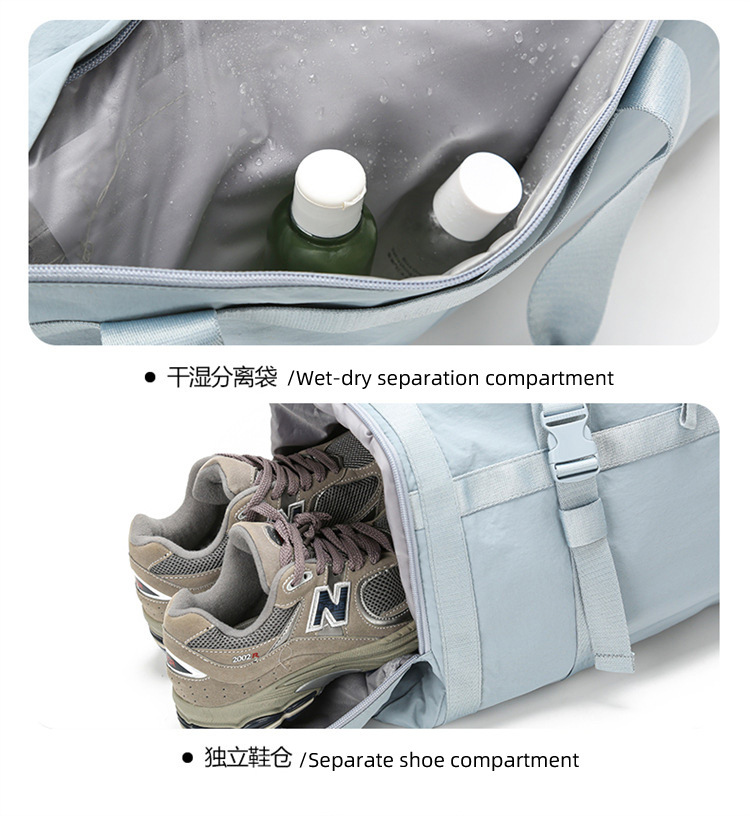 Travel bags, suitcases, cloth cases, travel storage bags, fitness bags, men's and women's outdoor leisure sports luggage storage bags, large-capacity training yoga short-distance travel bags detail image 14